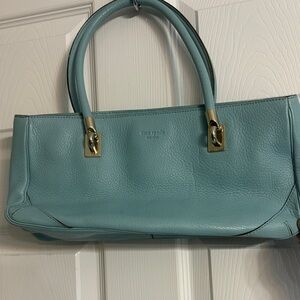 Kate Spade Light Blue Shoulder Bag with Gold Accents